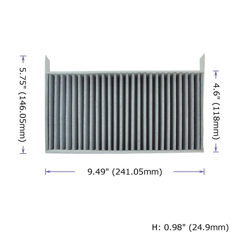 POTAUTO MAP 2013C (CF11172) Activated Carbon Car Cabin Air Filter Replacement for DODGE NITRO, JEEP LIBERTY - Image 2